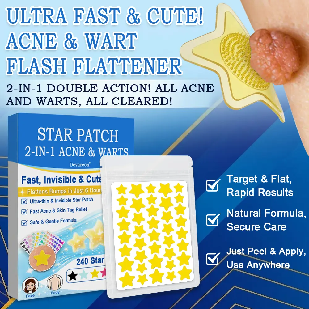 Celsiora® 2-in-1 Microneedle & Hydrocolloid Star Patch