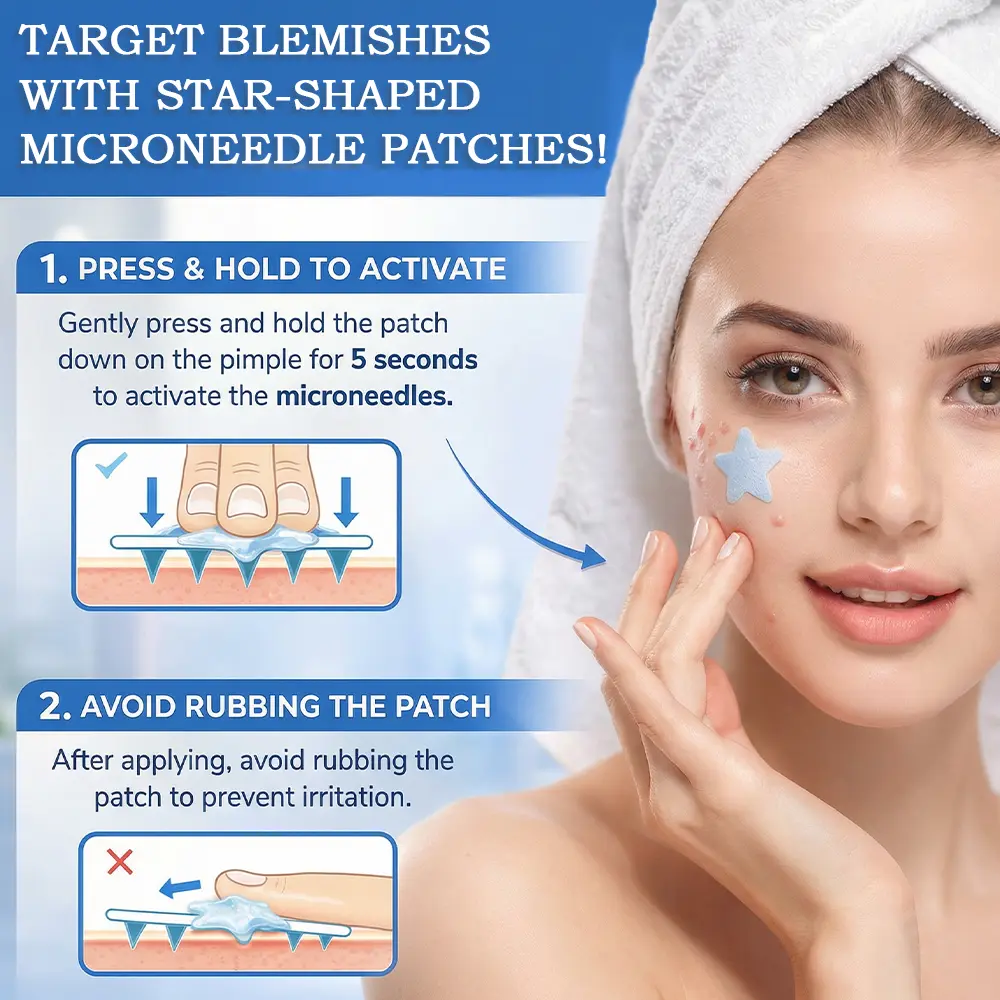 Celsiora® 2-in-1 Microneedle & Hydrocolloid Star Patch