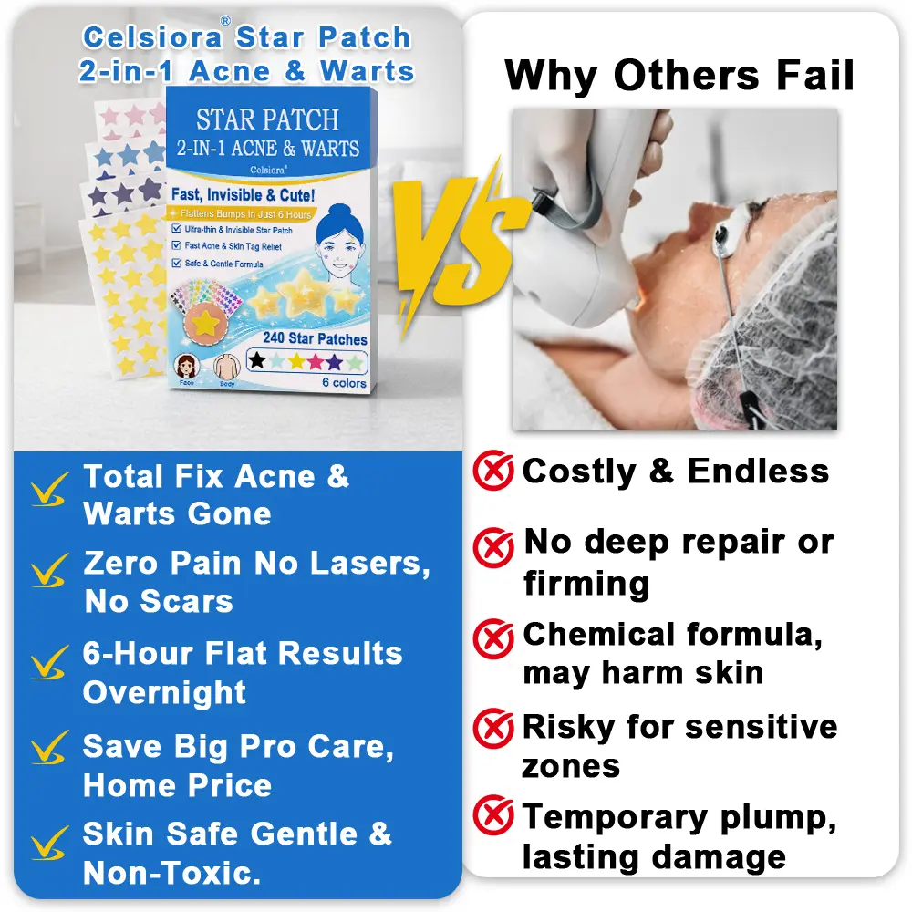 Celsiora® 2-in-1 Microneedle & Hydrocolloid Star Patch