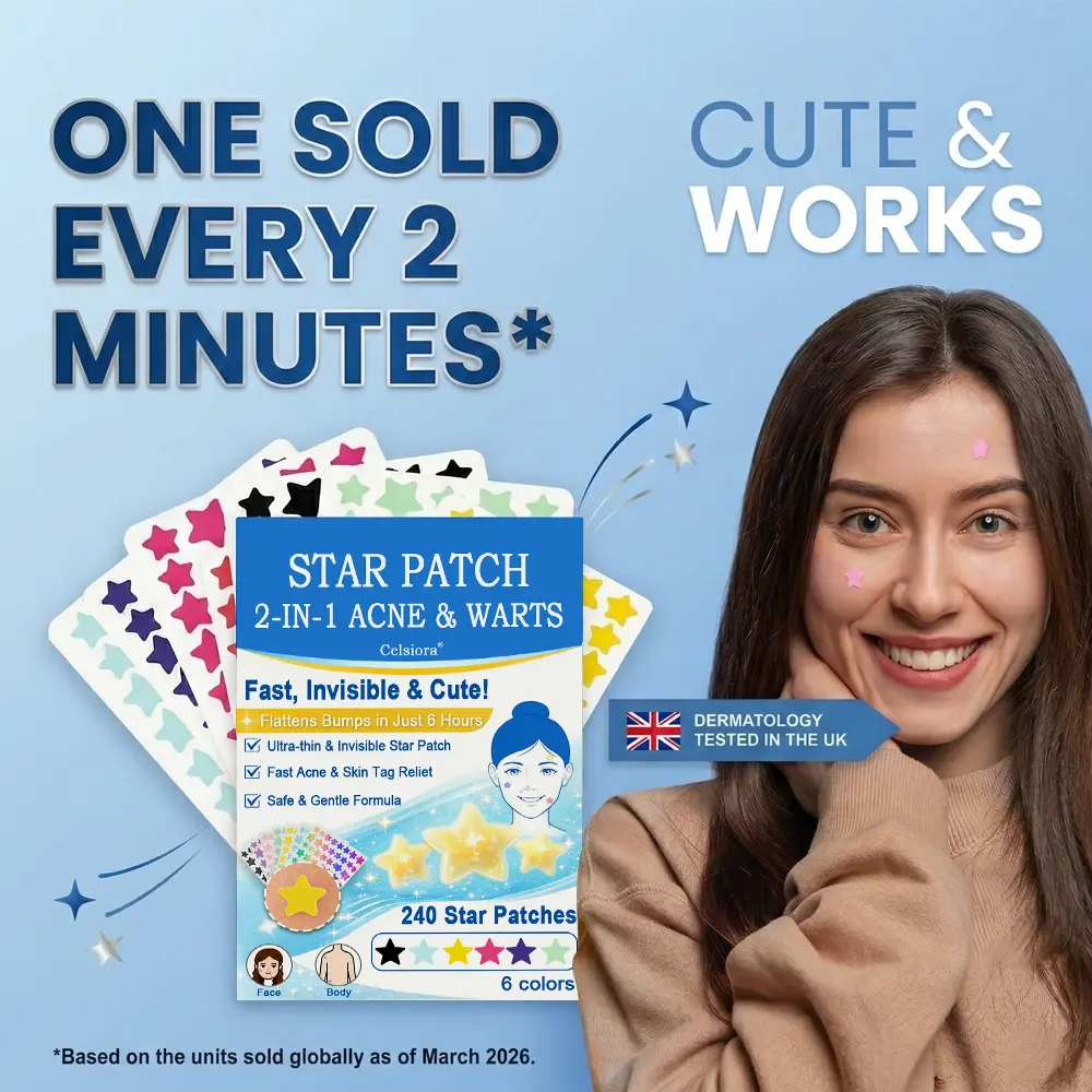 Celsiora® 2-in-1 Microneedle & Hydrocolloid Star Patch