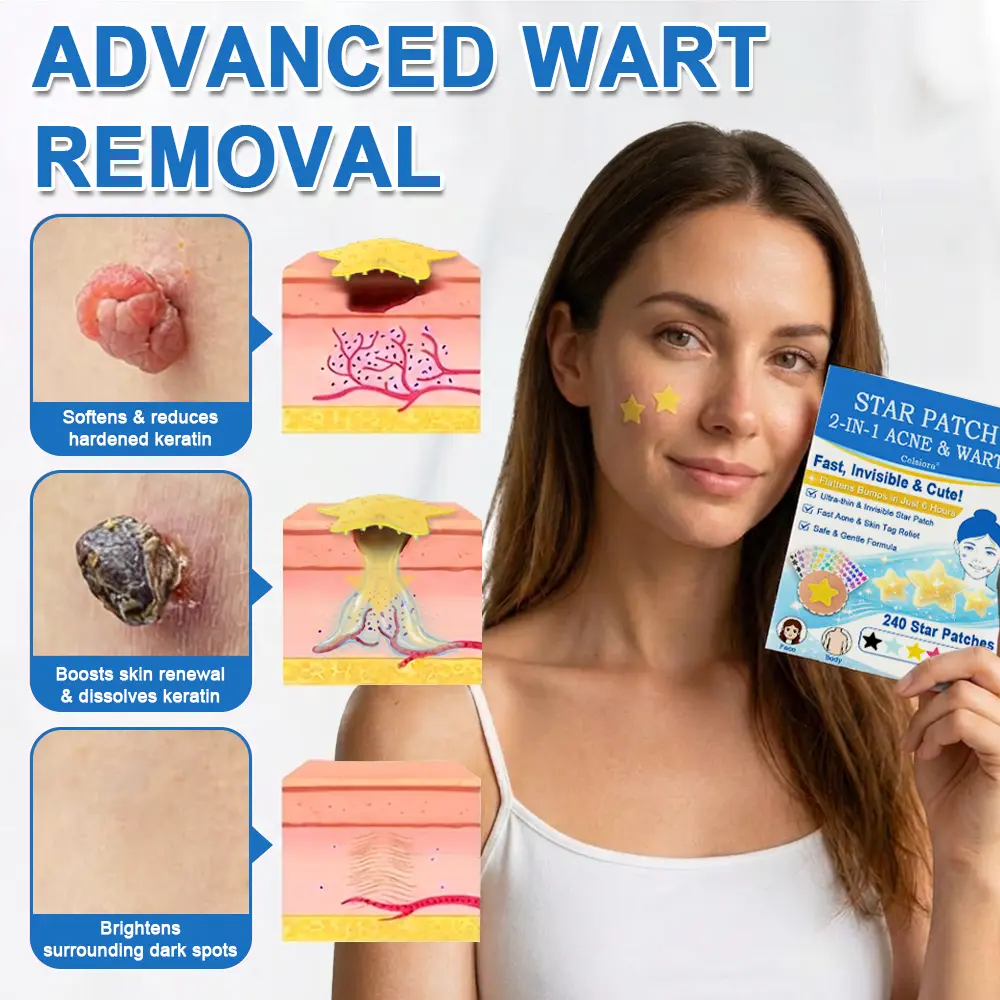 Celsiora® 2-in-1 Microneedle & Hydrocolloid Star Patch