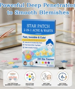 Celsiora® 2-in-1 Microneedle & Hydrocolloid Star Patch