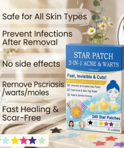 Celsiora® 2-in-1 Microneedle & Hydrocolloid Star Patch