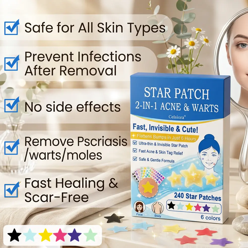 Celsiora® 2-in-1 Microneedle & Hydrocolloid Star Patch