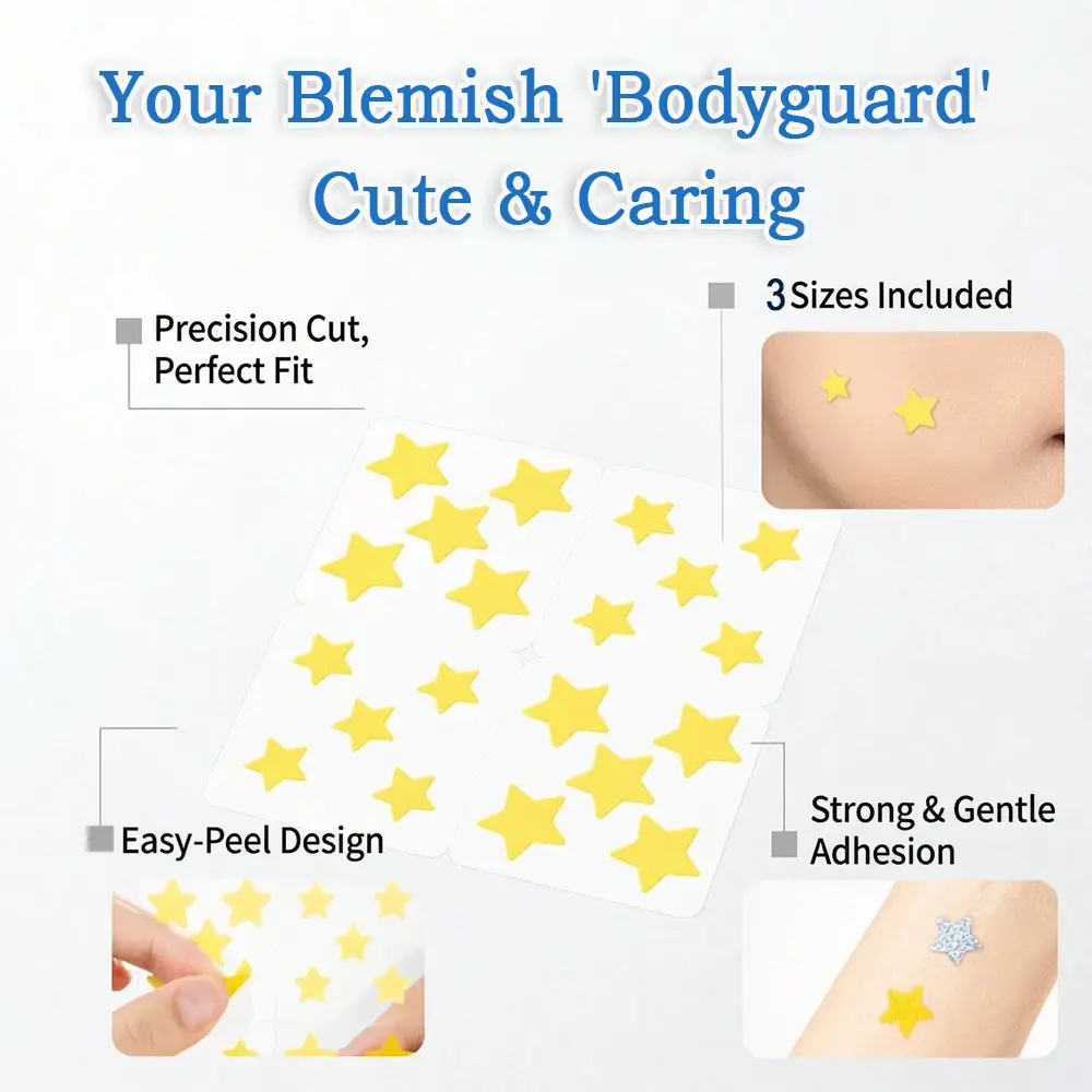 Celsiora® 2-in-1 Microneedle & Hydrocolloid Star Patch