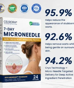 Celsiora® 7-Day MicroNeedle Skin Tag & Wart Removal Patch