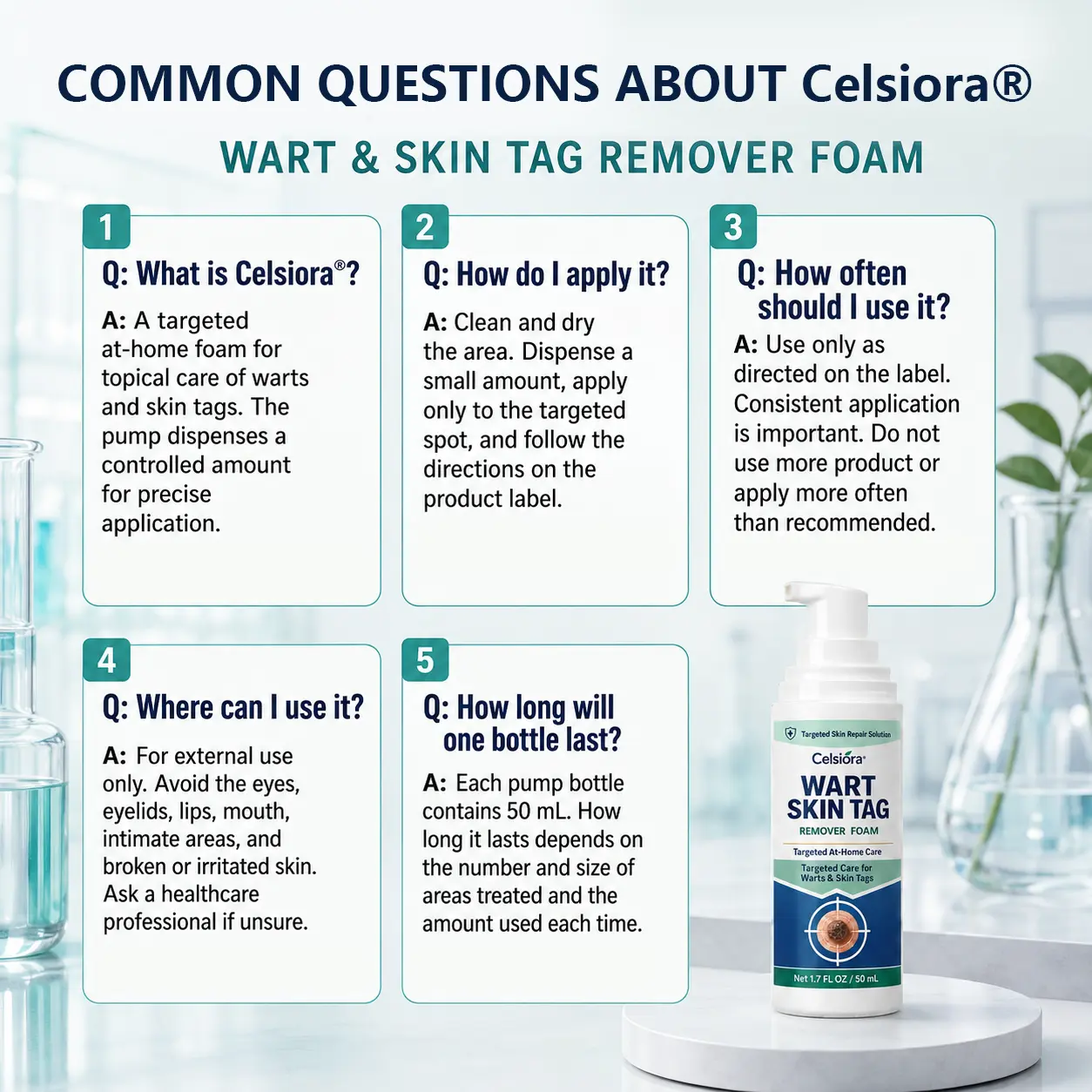 Celsiora® 7 Day Wart & Skin Tag Remover Foam